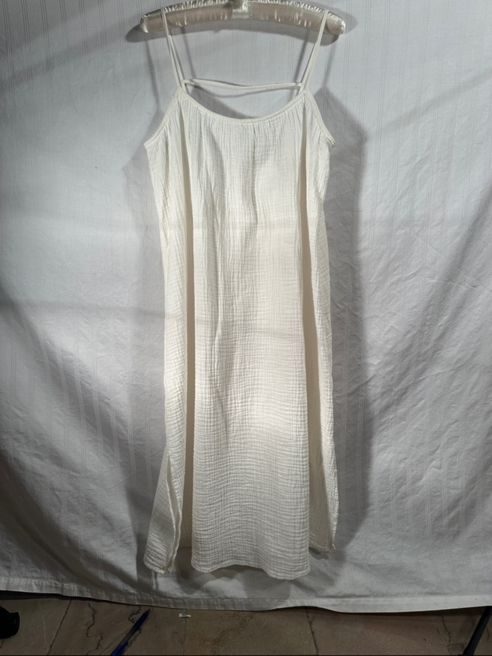 H&M Cream Maxi Slip Dress